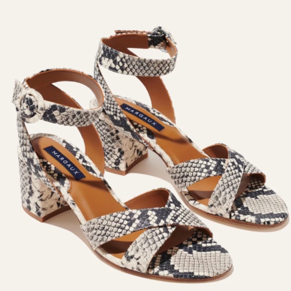 Margaux THE CITY SANDAL in PYTHON EMBOSSED - NWT - Size 9/40 - Picture 1 of 6